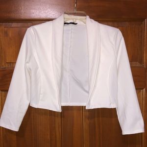 White cropped cardigan